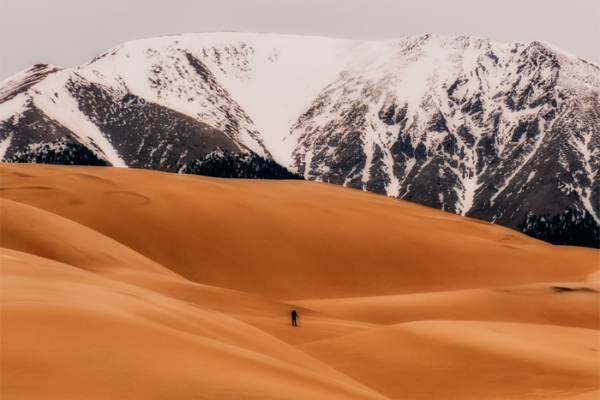 Sand Dune and Mountain