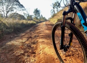 mountain bike on dirt trails