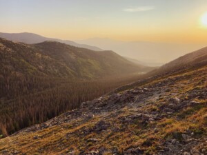 sunset on mount princeton