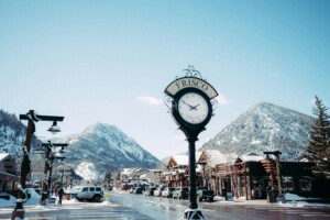 Frisco, Colorado in winter